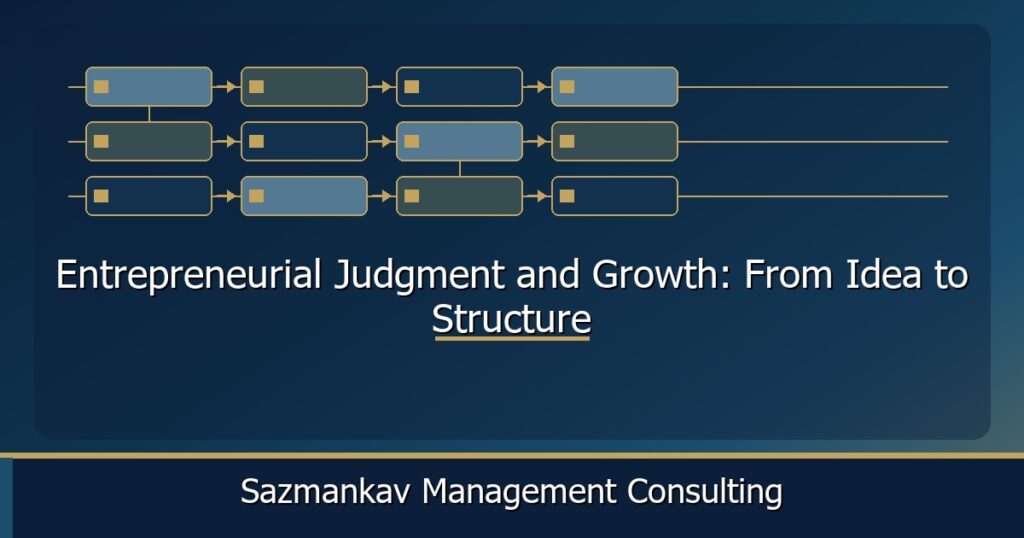Entrepreneurial Judgment and Growth: From Idea to Structure